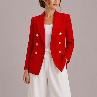 Women's Structured Blazer for Spring Summer Formal Occasions