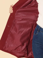 Women's Structured Coat for Autumn Winter Wear