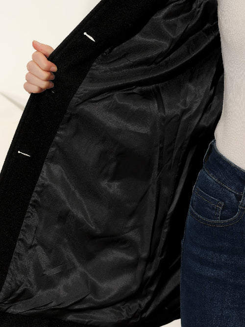 Women's Structured Coat for Autumn Winter Wear