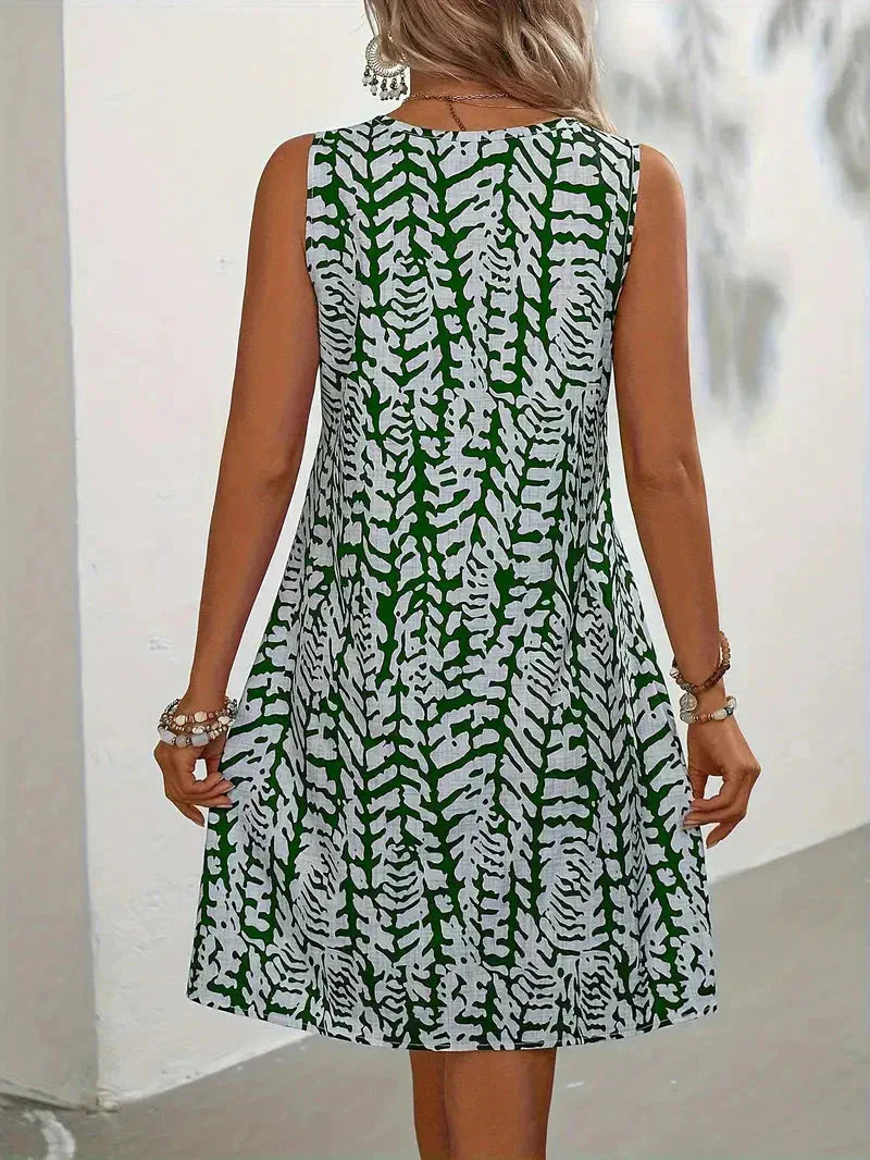 Women's Summer Dress with Pattern for Leisure