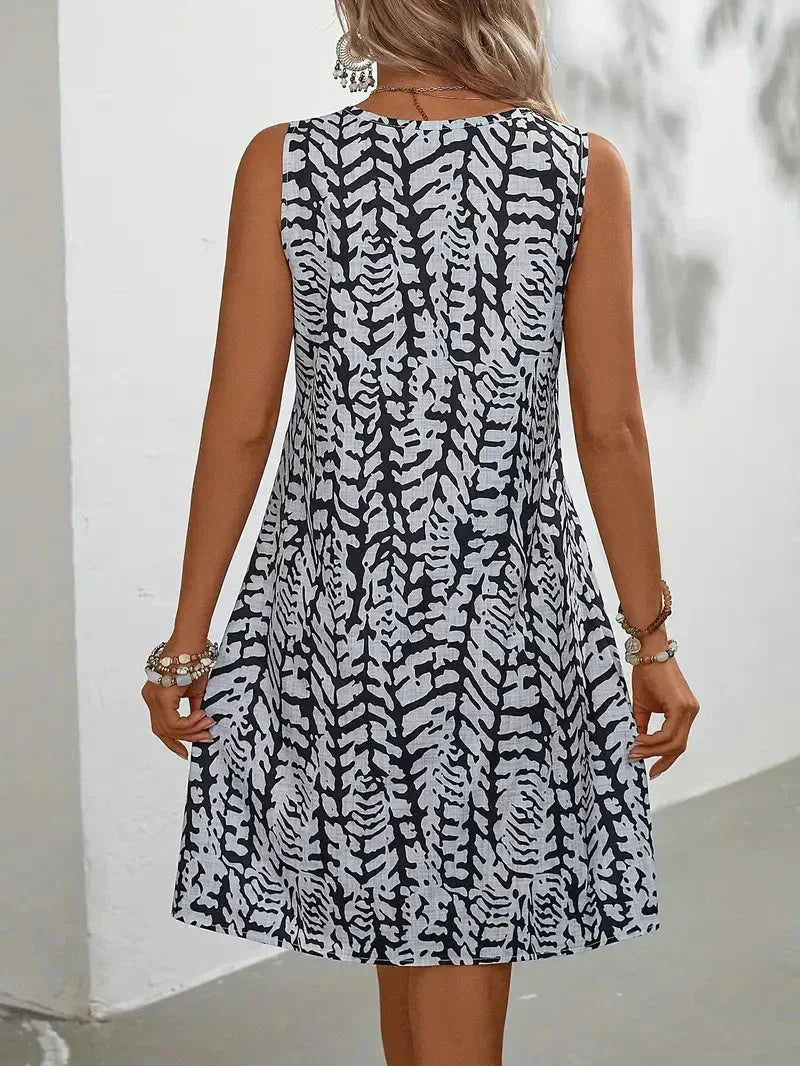 Women's Summer Dress with Pattern for Leisure