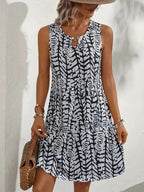 Women's Summer Dress with Pattern for Leisure
