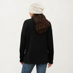 Women's Textured Collared Sweater for Autumn Winter Wear
