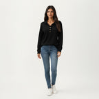 Women's Textured Collared Sweater for Autumn Winter Wear