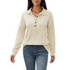 Women's Textured Collared Sweater for Autumn Winter Wear