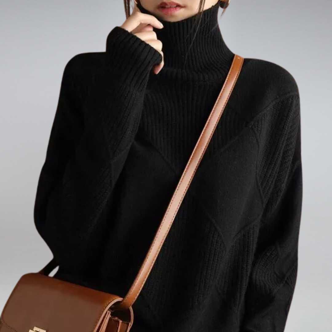 Women's Turtleneck Sweater for Autumn Winter Wear