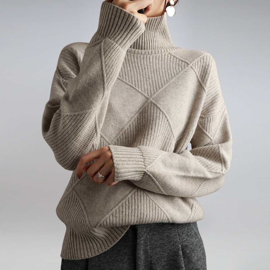 Women's Turtleneck Sweater for Autumn Winter Wear