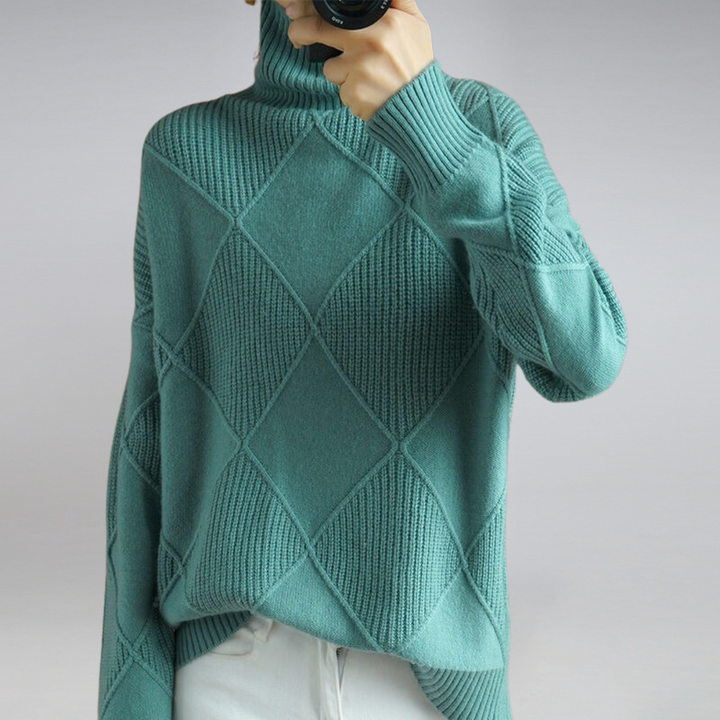 Women's Turtleneck Sweater for Autumn Winter Wear