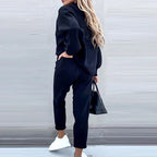 Women's Two-Piece Set for Relaxed Seasonal Wear
