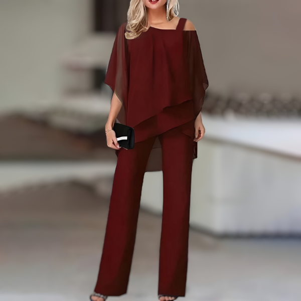 Women's Two Piece Trousers Set for Seasonal Wear