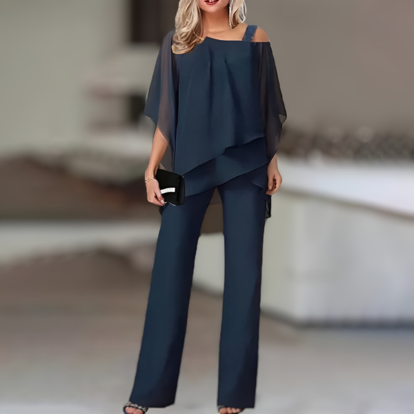 Women's Two Piece Trousers Set for Seasonal Wear