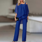 Women's Two Piece Trousers Set for Seasonal Wear