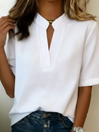 Women's V-Neck Blouse for Everyday Spring and Summer