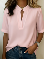 Women's V-Neck Blouse for Everyday Spring and Summer