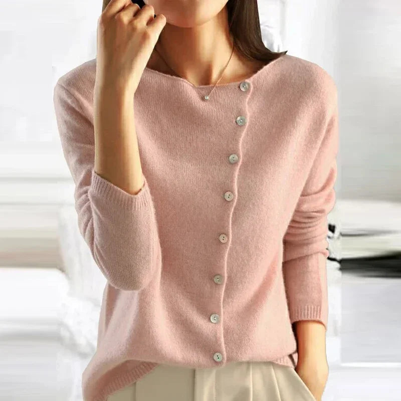 Women's V Neck Cardigan for Cooler Seasonal Wear