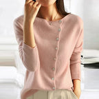 Women's V Neck Cardigan for Cooler Seasonal Wear