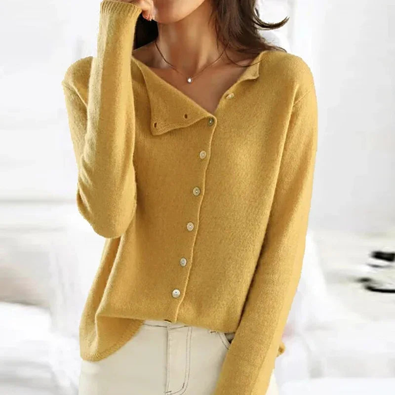 Women's V Neck Cardigan for Cooler Seasonal Wear