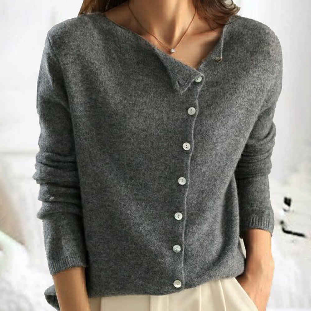 Women's V Neck Cardigan for Cooler Seasonal Wear