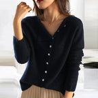 Women's V Neck Cardigan for Cooler Seasonal Wear
