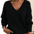 Women's V Neck Sweater for Autumn Winter Layering