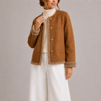 Women's Warm Jacket with Button Front for Winter
