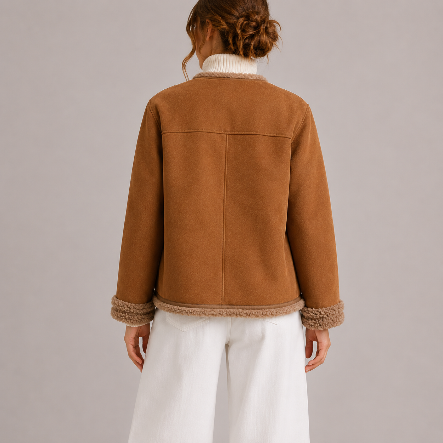Women's Warm Jacket with Button Front for Winter