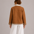 Women's Warm Jacket with Button Front for Winter