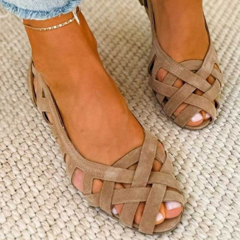 Women's Woven Strap Sandals for Everyday Summer Outings