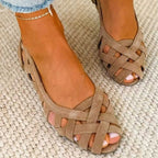 Women's Woven Strap Sandals for Everyday Summer Outings