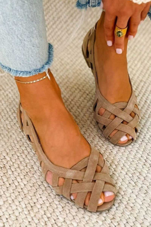 Women's Woven Strap Sandals for Everyday Summer Outings