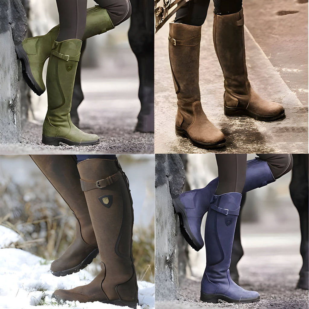Women's Tall Riding Boots with Strap Detail, Color overview