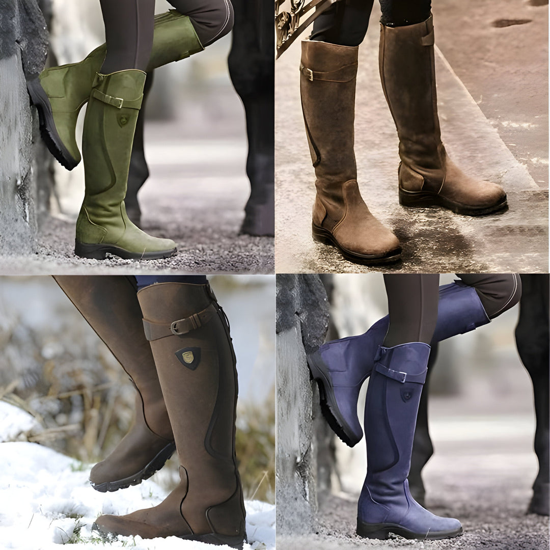 Women's Tall Riding Boots with Strap Detail, Color overview