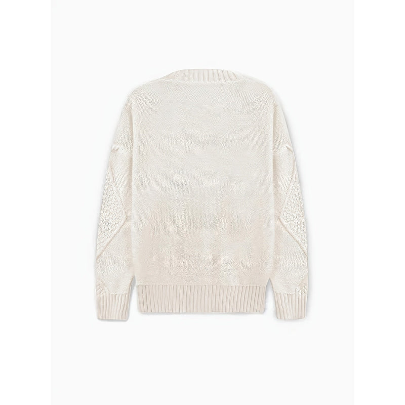 Women's Cable Knit V Neck Button Cardigan additional view 9