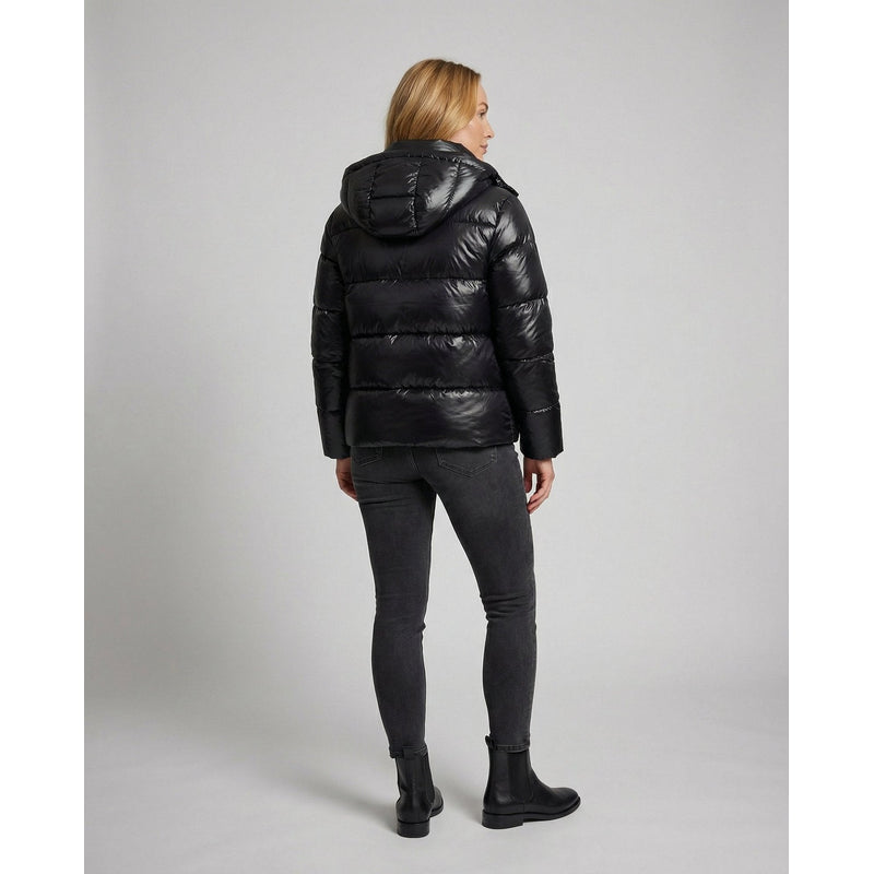 Women's Glossy Hooded Puffer Jacket additional view 5