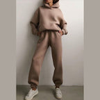 Women's hooded sweatshirt and jogger set – styled view 3