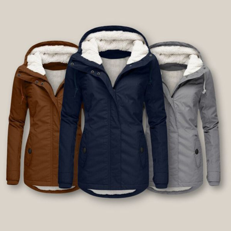 Women's Hooded Winter Jacket with Plush Lined Hood additional view 8