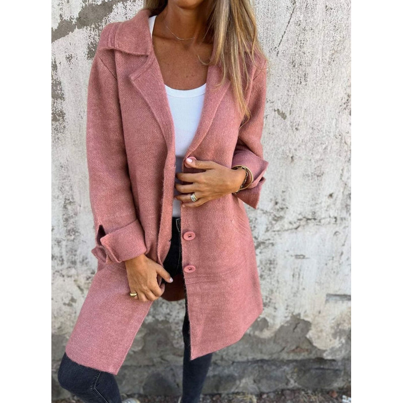 Women's Lapel Knit Cardigan Coat – additional view 2