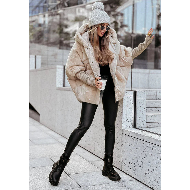 Women's Oversized Hooded Teddy Jacket – alternate view 6