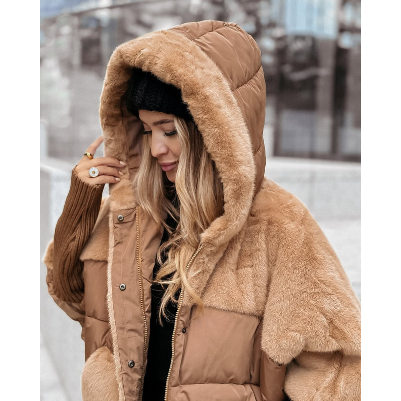 Women's Oversized Hooded Teddy Jacket – alternate view 2