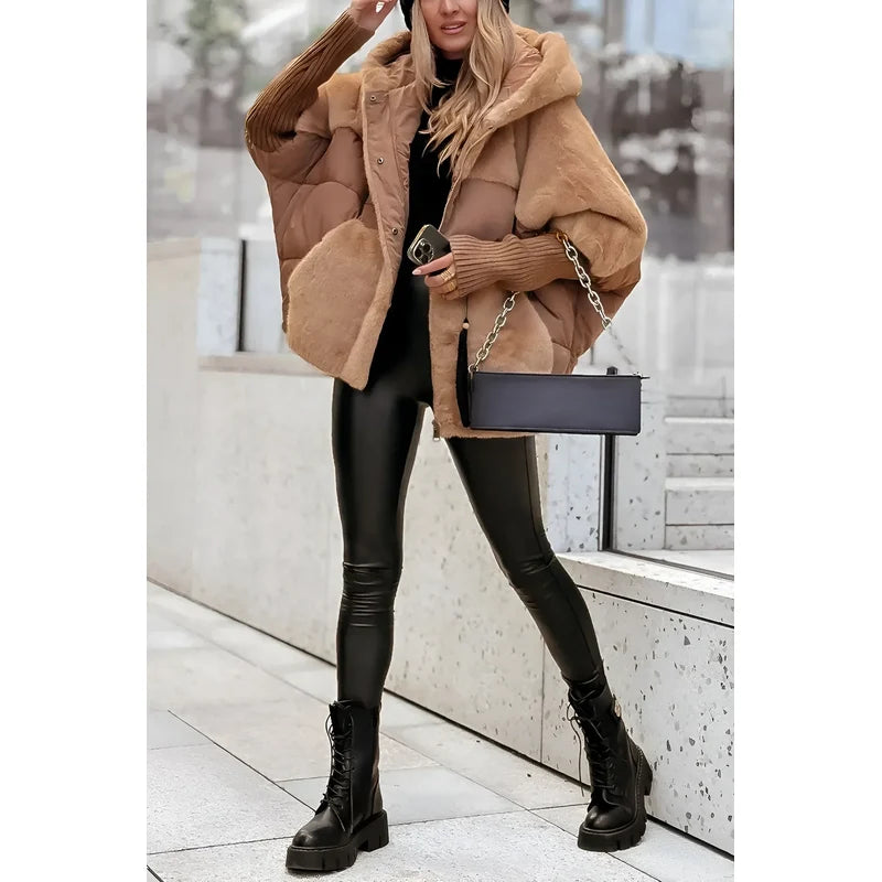 Women's Oversized Hooded Teddy Jacket – alternate view 3