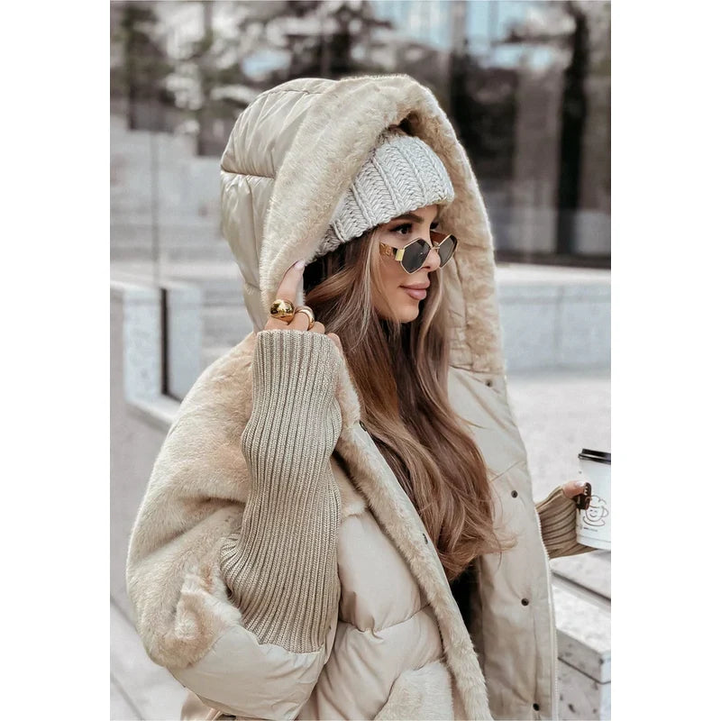 Women's Oversized Hooded Teddy Jacket – alternate view 5
