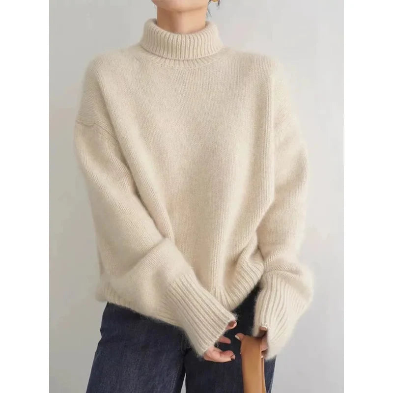 Women's Relaxed Turtleneck Sweater – additional view 1