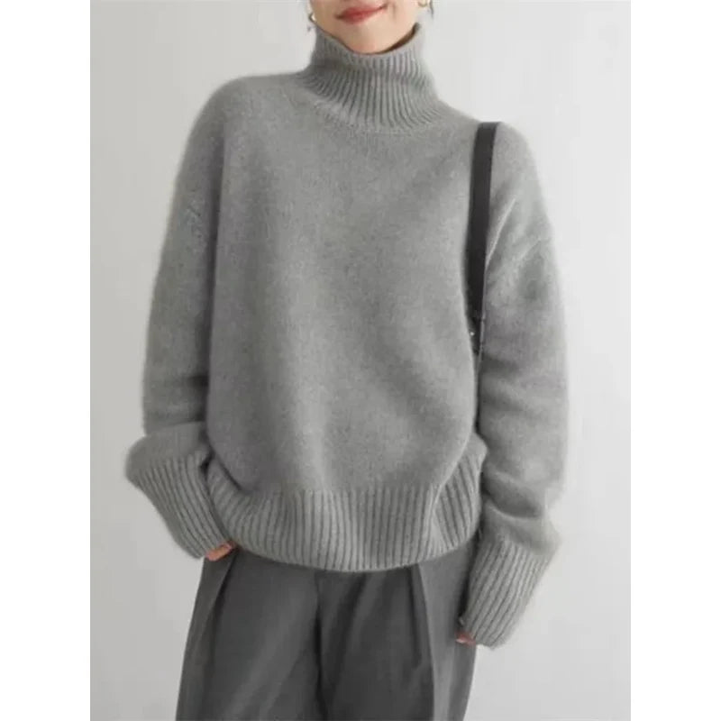 Women's Relaxed Turtleneck Sweater – additional view 2