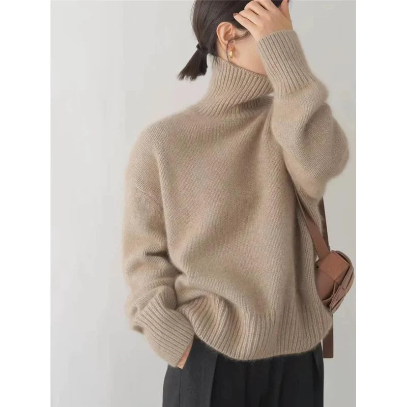 Women's Relaxed Turtleneck Sweater – additional view 3