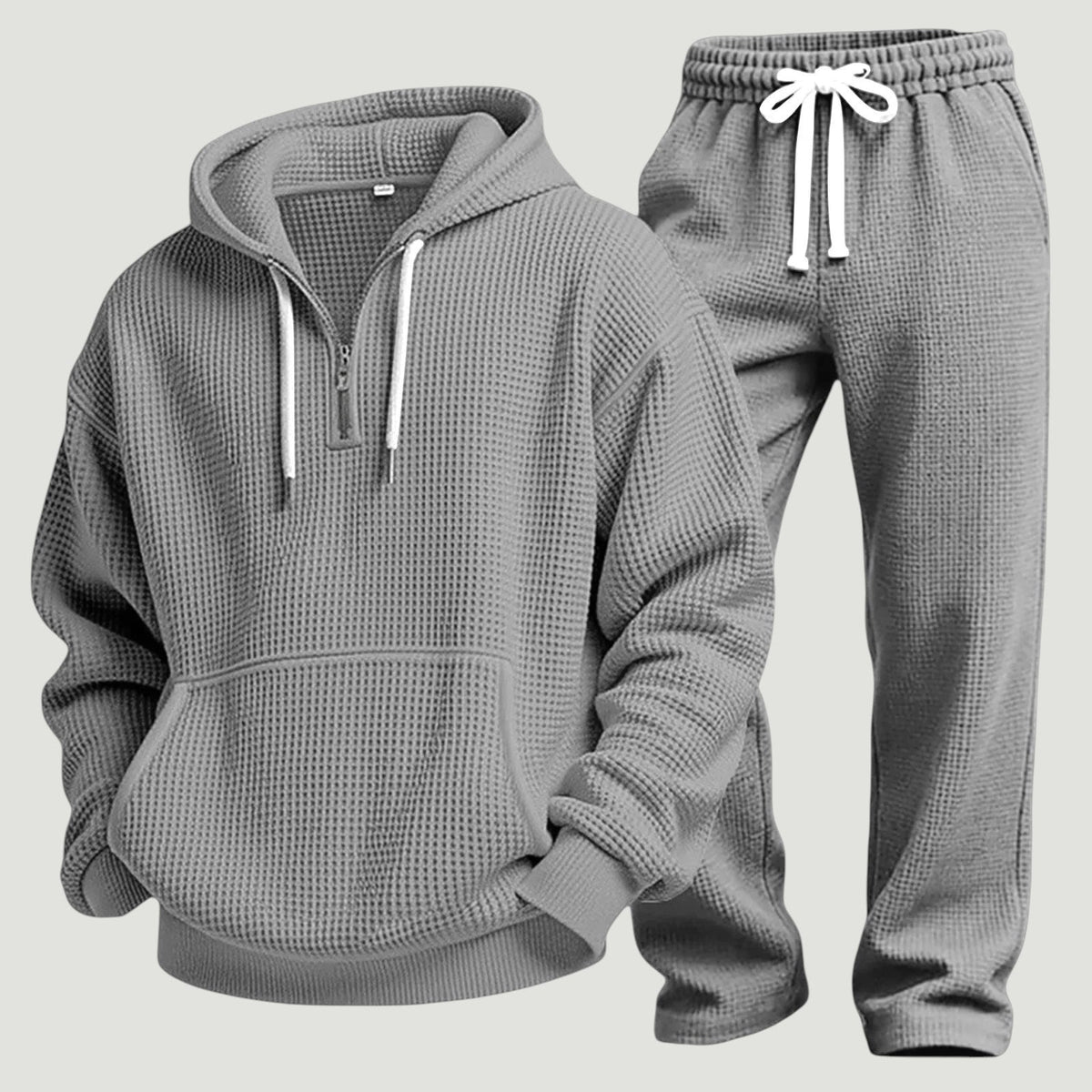 Men's Hooded Zip Front Jogger Set Everyday Wear